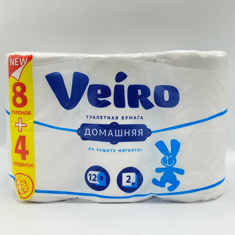 KEREGE Туалетная бумага Veiro домашняя 12 шт.