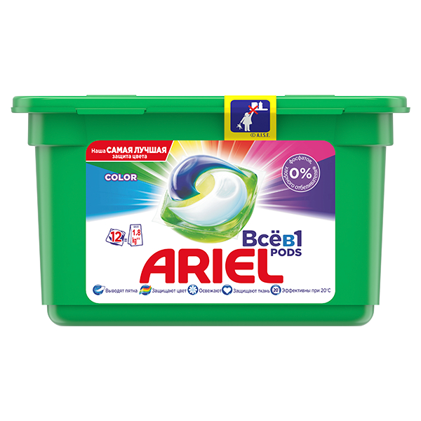KEREGE Капсулы Ariel  All in 1 pods Color 12 шт