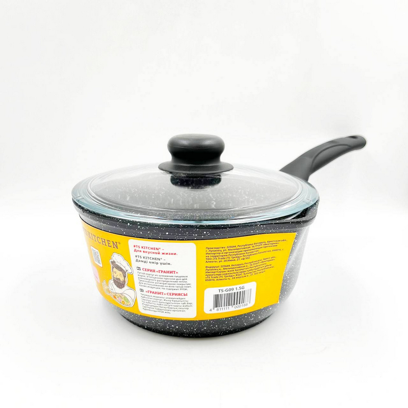 KEREGE Ковш со стекл. крышкой TS Kitchen TS-G09 1.5G