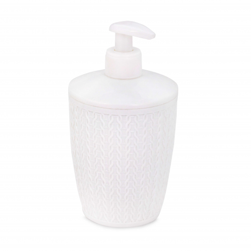 KEREGE Дозатор для жидкого мыло Вязанное плетение (белый) М8048
