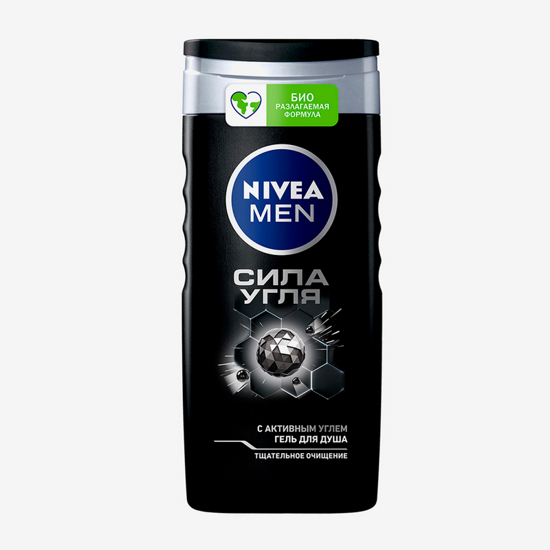 KEREGE Гель для душа NIVEA men 250 мл. Сила угля