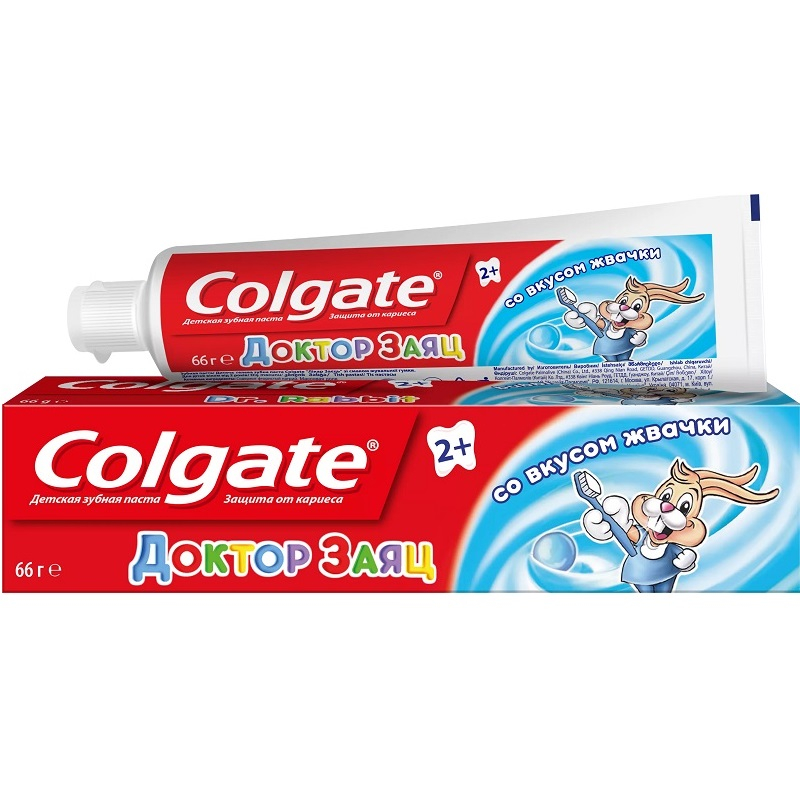 KEREGE Зубная паста Colgate 66 мл. Доктор Заяц со вкусом жвачки