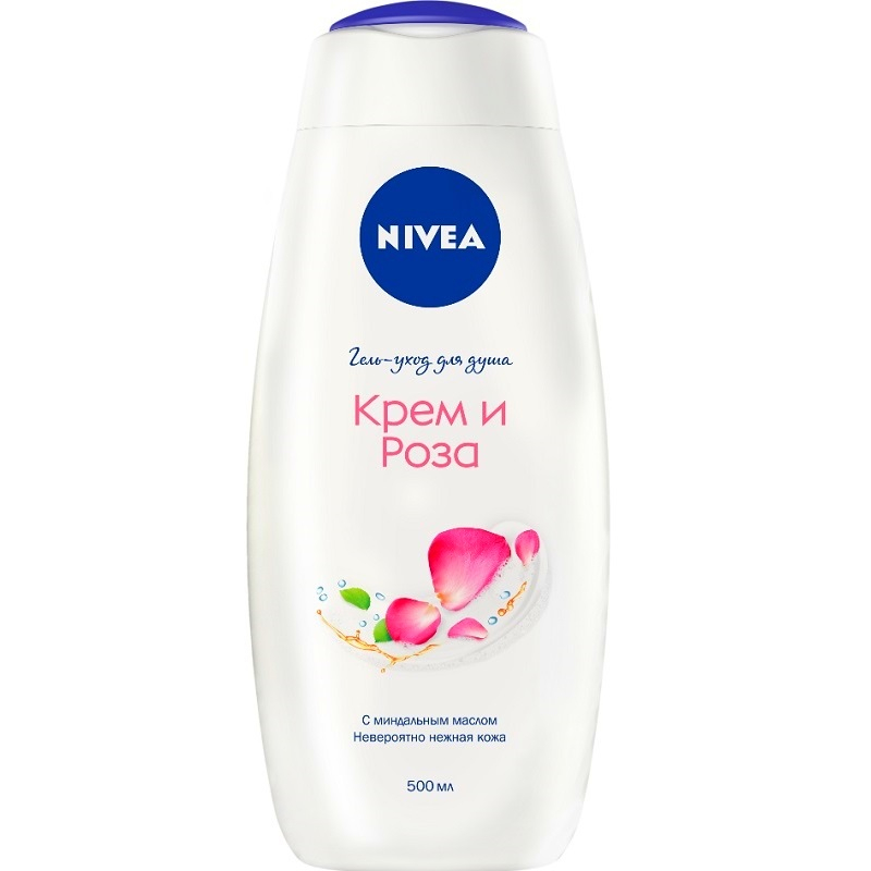 KEREGE Гел уход для душа NIVEA Крем и роза 500 мл